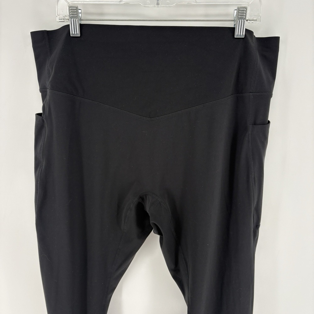 Halara UltraSculpt Black High Waisted Pocket Leggings 2X Full Length Yoga Flex